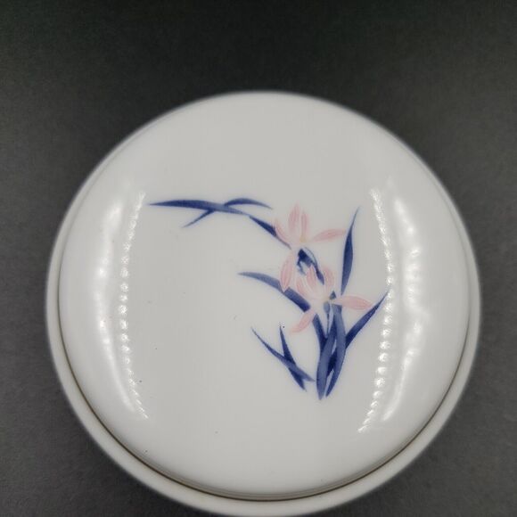 3 Piece Tea Cup Mug with Infuser Strainer and Lid Spring Iris Flowers Pink Blue - Picture 11 of 16